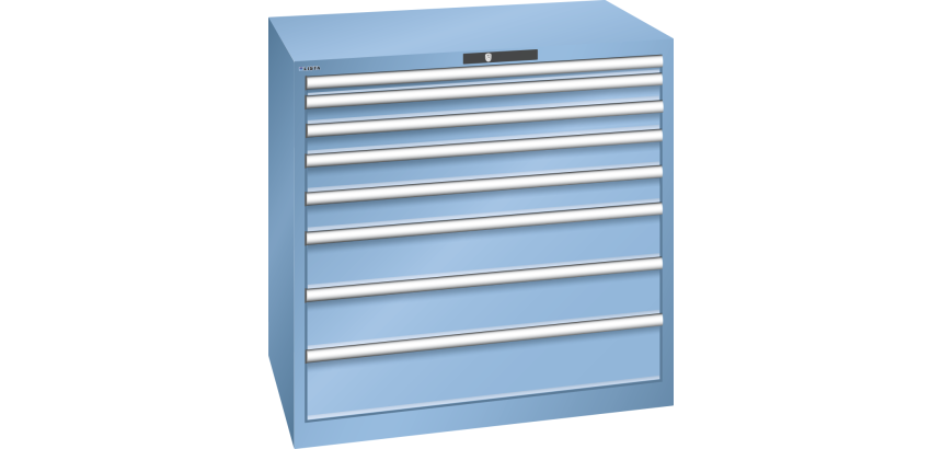 Armoire à tiroirs Lista 54 x 36E  H 100 x L 102,3 x P 72,5 cm 8 tiroirs Key Lock
