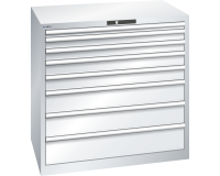 LISTA - Armoire à tiroirs (HxLxP) 100 x 102,3 x 72,5 cm KEY Lock R7035