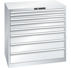 Armoire à tiroirs Lista 54 x 36E  H 100 x L 102,3 x P 72,5 cm 8 tiroirs Key Lock