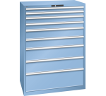 Armoire à tiroirs Lista 54 x 36E  H 145 x L 102,3 x P 72,5 cm 9 tiroirs Key Lock