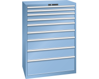 LISTA - Armoire à tiroirs (HxLxP) 145 x 102,3 x 72,5 cm KEY Lock R5012