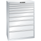 LISTA - Armoire à tiroirs 54x36E (LxPxH) 1023x725x1450mm 9 tiroirs (2x75/2x100/2x150/2x200/1x300**) 75/**200kg KEY Lock Gris clair RAL 7035