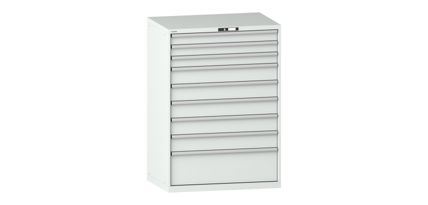 Armoire à tiroirs Lista 54 x 36E  H 145 x L 102,3 x P 72,5 cm 9 tiroirs Key Lock