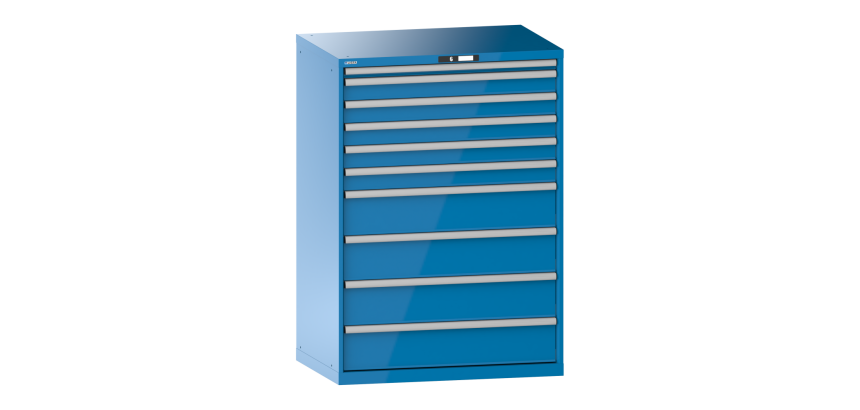 Armoire à tiroirs Lista 54 x 36E  H 145 x L 102,3 x P 72,5 cm 10 tiroirs Key Lock