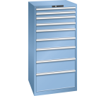 Armoire à tiroirs Lista 36 x 36E  H 145 x L 71,7 x P 72,5 cm 9 tiroirs Key Lock