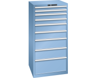 LISTA - Armoire à tiroirs (HxLxP) 145 x 71,7 x 72,5 cm KEY Lock R5012