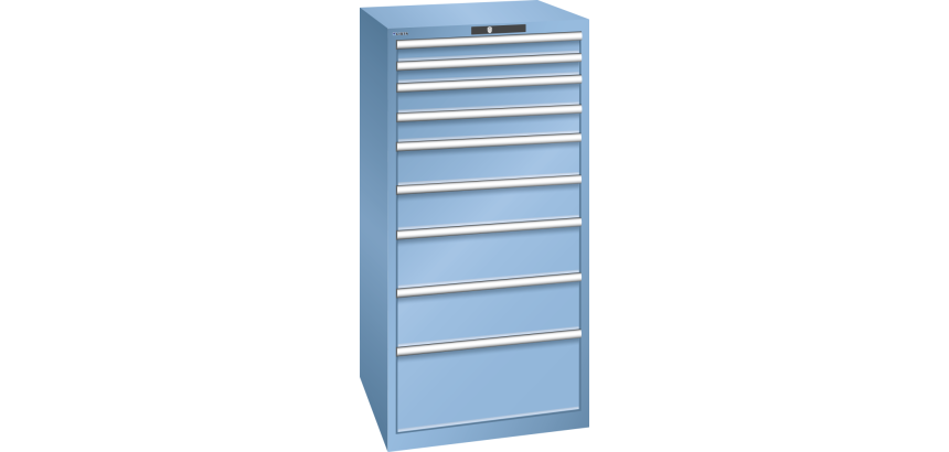 Armoire à tiroirs Lista 36 x 36E  H 145 x L 71,7 x P 72,5 cm 9 tiroirs Key Lock