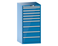 LISTA - Armoire à tiroirs (HxLxP) 145 x 71,7 x 72,5cm KEY Lock R5012