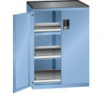 Armoire portes battantes Lista 36x27E - 3 tiroirs + 2 rayons extensibles charge 75 Kg