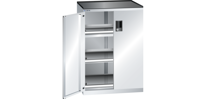 Armoire portes battantes Lista 36x27E - 2 rayons extensibles charge 200 Kg