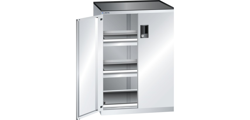 Armoire portes battantes Lista 36x27E - 1 rayon extensible charge 200 Kg