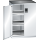LISTA - Armoire à tiroirs avec portes battantes 36x27E (LxPxH) 717x600x1020mm 2 tiroirs (200kg), 1 rayon extensible (200kg) KEY Lock Gris clair RAL 7035