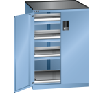 Armoire portes battantes Lista 36x27E - 1 rayon extensible charge 75 Kg