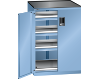Armoire portes battantes Lista 36x27E - 1 rayon extensible charge 75 Kg