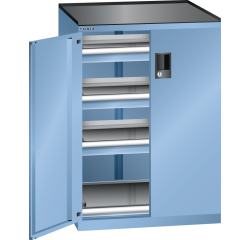 Armoire portes battantes Lista 36x27E - 1 rayon extensible charge 75 Kg