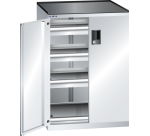 Armoire portes battantes Lista 36x27E - 1 rayon extensible charge 200 Kg