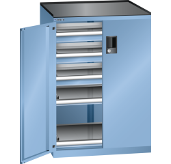 Armoire portes battantes Lista 36x27E - 2 rayons extensibles charge 200 Kg