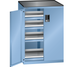 Armoire à tiroirs à portes battantes Lista 36x27E - charge 200 Kg