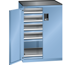 Armoire à tiroirs à portes battantes Lista 36x27E - charge 200 Kg