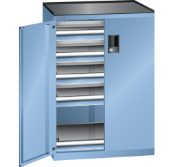 Armoire à tiroirs à portes battantes Lista 36x27E - charge 200 Kg