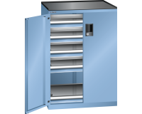 Armoire à tiroirs à portes battantes Lista 36x27E - charge 200 Kg