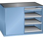 Armoire à portes battantes Lista 2x36x27E 2 tiroirs, 6 rayons extensibles - charge 75 Kg