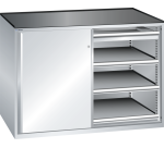 Armoire à portes battantes Lista 2x36x27E 2 tiroirs, 6 rayons extensibles - charge 200 Kg