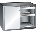 Armoire à portes coulissantes Lista 2x36x27E - 2 rayons extensibles - charge 75 Kg