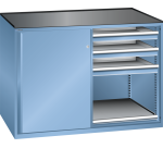 Armoire à portes coulissantes Lista 2x36x27E - 2 rayons extensibles - charge 75 Kg