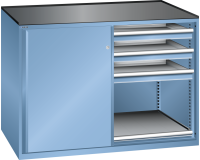 Armoire à portes coulissantes Lista 2x36x27E - 2 rayons extensibles - charge 75 Kg