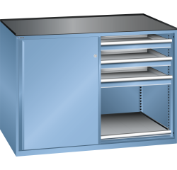 Armoire à portes coulissantes Lista 2x36x27E - 2 rayons extensibles - charge 75 Kg