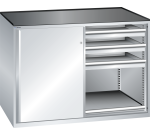 Armoire à portes coulissantes Lista 2x36x27E - 2 rayons extensibles - charge 75 Kg