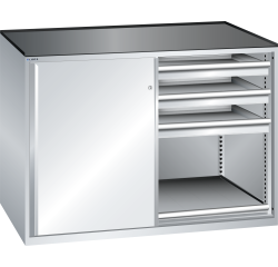 Armoire à portes coulissantes Lista 2x36x27E - 2 rayons extensibles - charge 200 Kg