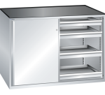 Armoire à tiroirs à portes coulissantes Lista 2x36x27E avec tiroirs - charge 75 Kg