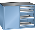 Armoire à tiroirs à portes coulissantes Lista 2x36x27E avec tiroirs - charge 200 Kg