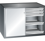 Armoire à tiroirs à portes coulissantes Lista 2x36x27E avec tiroirs - charge 200 Kg