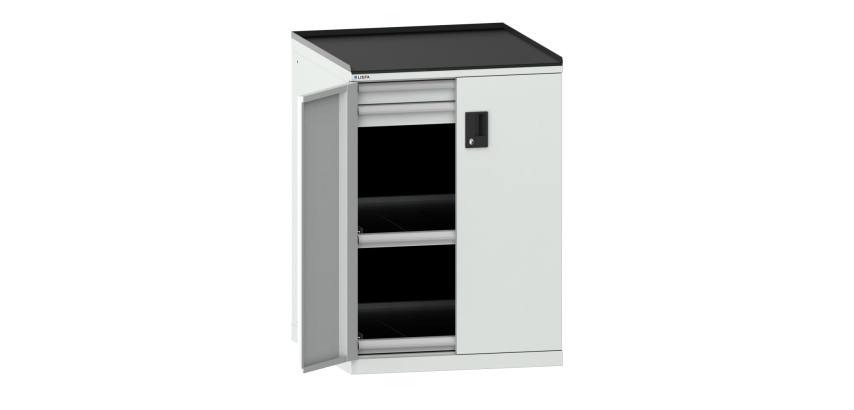 Armoire portes battantes Lista 36x36E H 102 cm - 2 rayons extensibles charge 200 Kg