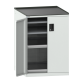 LISTA - Armoire à tiroirs avec portes battantes 36x36E (LxPxH) 717x753x1020mm 2 rayons extensibles (200kg), 2 rayons amovibles (200kg) KEY Lock Gris clair RAL 7035