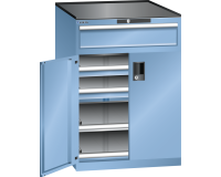 Armoire à portes battantes Lista 36x36E H 102 cm - 2 rayons extensibles - charge 75 Kg