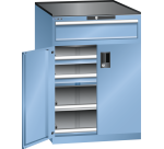 Armoire portes battantes Lista 36x36E H 102 cm - 2 rayons extensibles charge 200 Kg