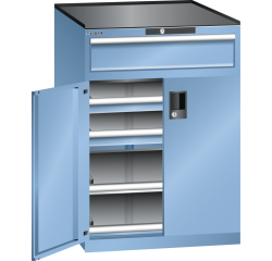 Armoire portes battantes Lista 36x36E H 102 cm - 2 rayons extensibles charge 200 Kg