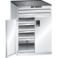 LISTA - Armoire à tiroirs avec portes battantes 36x36E (LxPxH) 717x753x1020mm 5 tiroirs (200kg), 1 rayon extensible (200kg) KEY Lock Gris clair RAL 7035