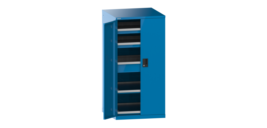 Armoire à portes battantes Lista 36x36E H 145 cm - 3 tiroirs + 2 rayons extensibles - charge 200 Kg