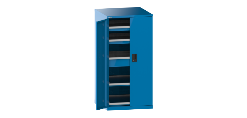 Armoire à portes battantes Lista 36x36E H 145 cm - 3 tiroirs + 2 rayons extensibles - charge 200 Kg