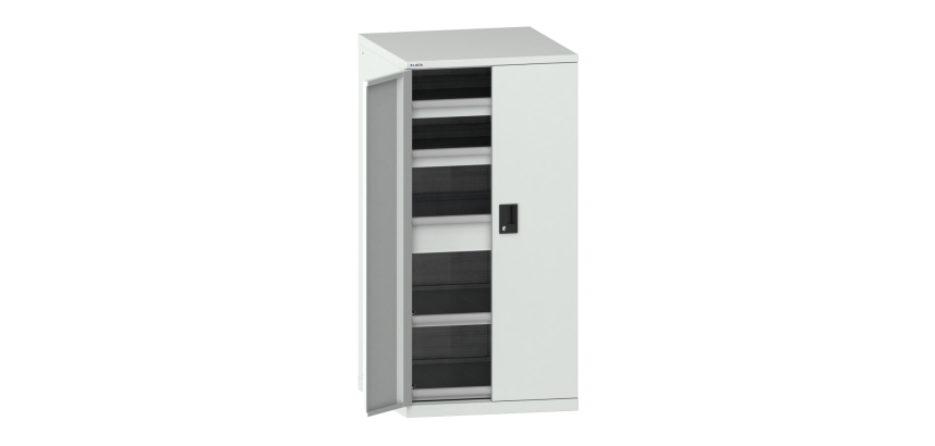 Armoire à portes battantes Lista 36x36E H 145 cm - 3 tiroirs + 2 rayons extensibles - charge 200 Kg