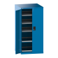 LISTA - Armoire à tiroirs avec portes battantes 36x36E (LxPxH) 717x753x1450mm 2 rayons extensibles (200kg), 3 rayons amovibles (200kg) KEY Lock Bleu clair RAL 5012