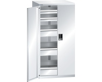 LISTA - Armoire à tiroirs (HxLxP) 145 x 71,7 x 75,3 cm KEY Lock R7035