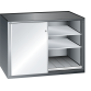 LISTA - Armoire à tiroirs avec portes coulissantes 2x36x36E (LxPxH) 1430x780x1020mm 2 rayons extensibles (200kg), 4 rayons amovibles (200kg) KEY Lock Bleu clair RAL 5012