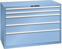 LISTA - Armoire à tiroirs (HxLxP) 100 x 143,1 x 72,5 cm KEY Lock R5012