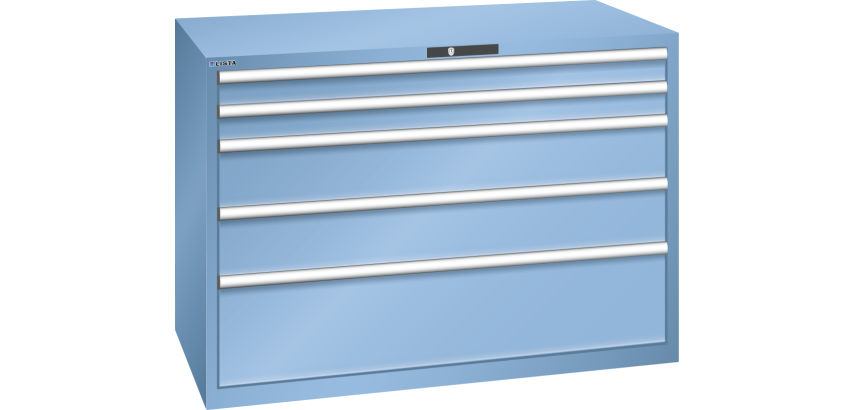 Armoire à tiroirs Lista 78 x 36E  H 100 x L 143,1 x P 72,5 cm 5 tiroirs Key Lock